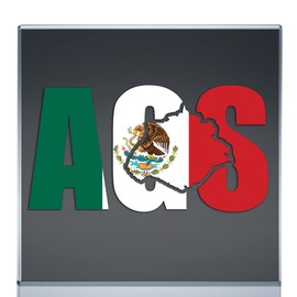 AGS Aguascalientes Vinyl Decal Sticker for Laptop Car Truck SUV Waterproof (12"x6.3")