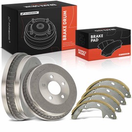 A-Premium 10.51 inch (267mm) Rear Brake Drums + Ceramic Shoes Set Compatible with Select Ford and Mercury Models - Taurus 2001-2007, Sable 2001-2005, 6-PC Set