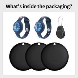 WALLFID Tag (3-Pack) and 3 Holder, Item Finder, Compatible with Apple Find My (iOS Only), Track Your Keys, Wallet, Luggage, Backpack
