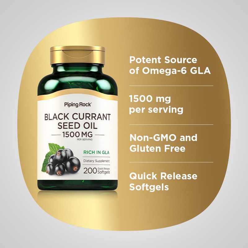 Piping Rock Black Currant Seed Oil Softgels | 1500mg |