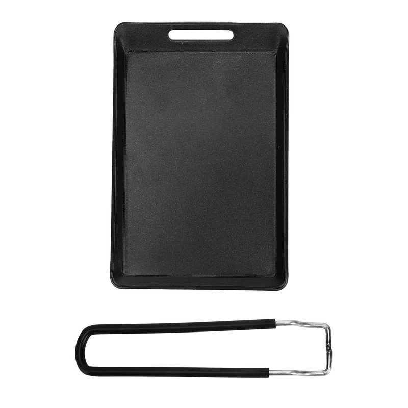 Portable Grill Pan with Handle Non Stick Barbecue Plate Camping