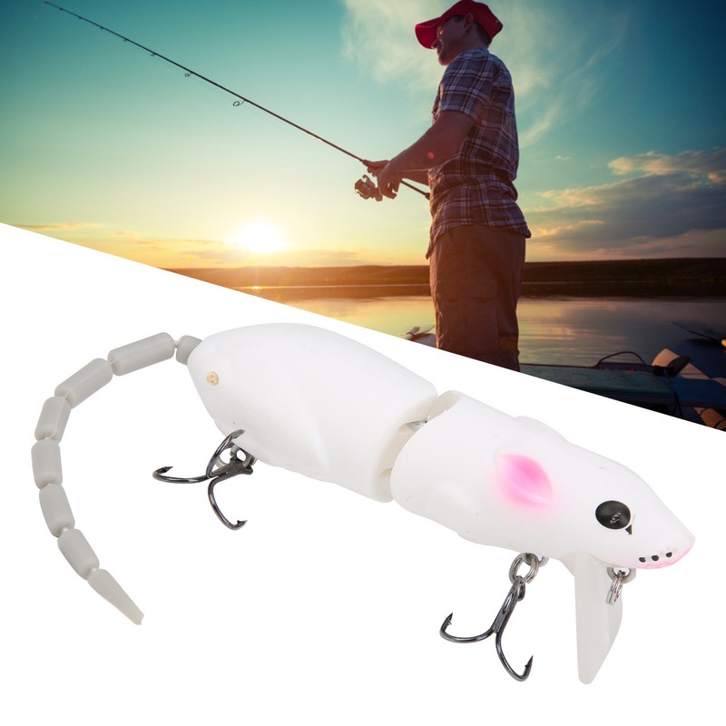 Artificial Simulation Mouse Shape Lure Bait Fishing Accessories with Treble