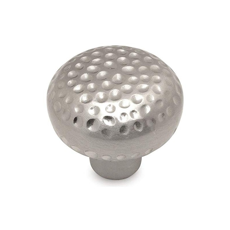 Cosmas 10 Pack 10551SN Satin Nickel Hammered Round Cabinet Knob