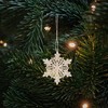 VORCOOL Christmas Wooden Snowflake Pendant: 10Pcs Decoration Embellishments with String