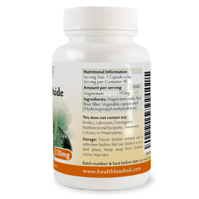 Magnesium Oxide 320mg x 90 Capsules