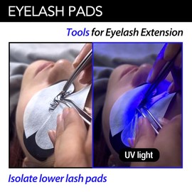 Lunamoon 100 Pairs Eye Pads for Eyelash Extension Pads Eyelash Extension Pad Eyelash Lifting Pad Eye Gel Patch for Eyelash Extensions Eyelash Pads (Black Pink100)