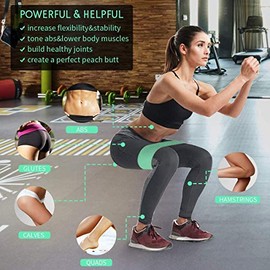 LETTURE Bandas de Resistencia Antideslizante con 3 Niveles, Set de 3 Banda Elastica Musculacion Fitness Bandas de Entrenamiento para Ejercicios de