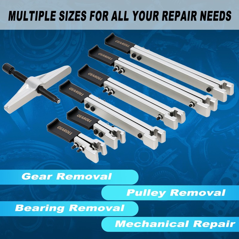 GEAROLL 3 in 1 Gear Puller Set, 8pcs 2 Jaw