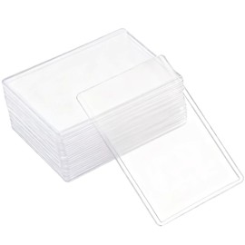 Card Loader, Set of 30, Hard Type, Protective Film Included, Card Holder, For Trading Cards, Protecting Individual Storage, Collections, Folding, Scratch-Resistant, PVC Material, Transparent on Both