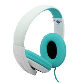 Connectland Stereo Wired Headphone & Microphone Lightweight 40mm Speaker Music Gaming Stylish Teal CL-AUD63035