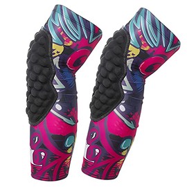 Youth Kids Long Knee Support Sleeves for Volleyball, Baseball, Football, Wrestling, Sports Running, 1 Pair Pink YM