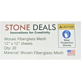 Stone Deals Mosaic Mesh for Back Mounted Tile 12" x 12" (Twenty Sheets), Non Sticky