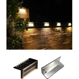 SHONELIGHTING Pool Light, Solar Powered Poolside LEDs for Inground Pool, Ultra-Thin 2-Way Lighting for Deck, Edge, Wall, Step, Outdoor Waterproof Stainless Steel for Swimming Pool (Warm White, 2 Pack)