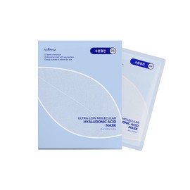 ISNTREE Ultra-low Molecular Hyaluronic acid mask 10ea | 12 layers of moisture | Moisturizing sheet | Deeply hydrates and relieves the skin