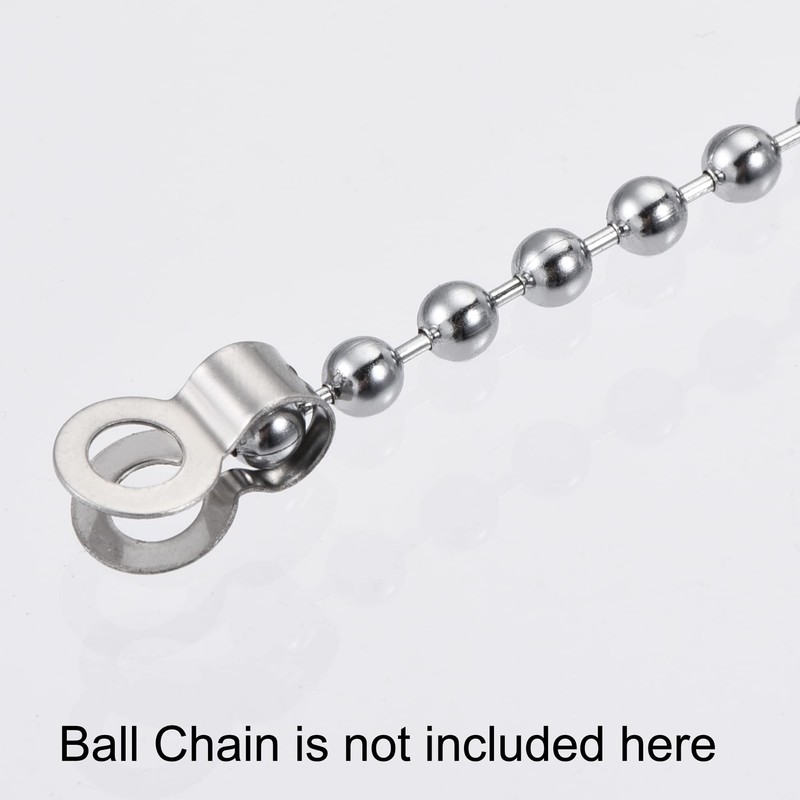 uxcell Ball Chain Connector, 6mm Double Ring Style Link Stainless