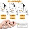 Dovesun Weighted Swimbait Hooks Underspin Weighted Fishing Hooks Weedless Worm