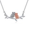 VONALA Owl Necklace Sterling Silver Owl Pendant Necklace Owl Charm