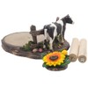 DWK Farmhouse Cow Paper Towel Holder Decorative Farm Kitchen Countertop