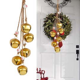 Christmas Bells, Christmas Tree Decor, Golden Christmas Bells, Christmas Decorations, Jingle Bell 3.1''*2.5''-Length 25''