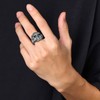 Rofusn Gothic Skull Snake Band Ring, Stainless Steel Cocktail Party