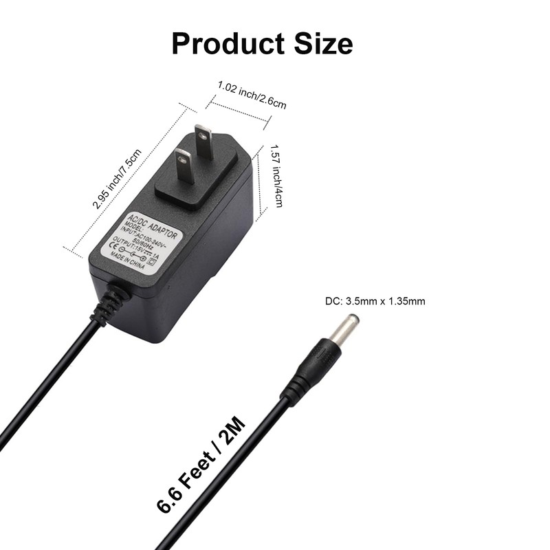 15V 1A Power Cord for Car Jump Starter Charger for