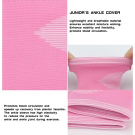 FERCAISH 1 Pair of Heel Socks, Compression Socks, Ankle Brace, Ankle Brace Sock, Children, for Plantar Fasciitis, Achilles Tendon, Neuropathy (Pink)