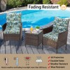 MAGPIE FABRICS Indoor Outdoor Tufted High Back Chair Cushion Set