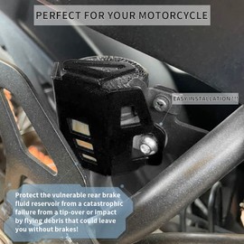 Mokiton Motorcycle Rear Brake Fluid Reservoir Pump Oil Cap Guard Cover Compatible With YAMAHA YZF R7 2021 2022 2023 2024 2025 | Gas Tank Protectors YZF-R7 YZFR7 Accessories (black)