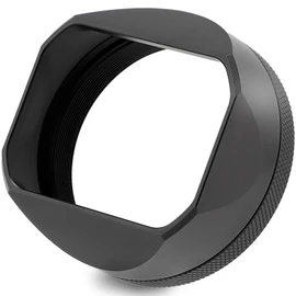Square Metal Lens Hood for Fuji X100VI Camera Accessories Black with 49mm UV Filter Adapter Ring Haoge LH-X54B