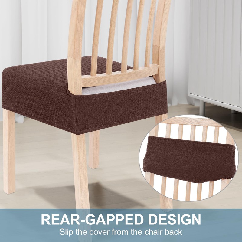 Smiry Stretch Jacquard Seat Covers for Dining Room Chairs Set