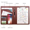 WAVEYU Padfolio Business/Resume Portfolio Folder, Leather Interview Portfolio Business Portfolio