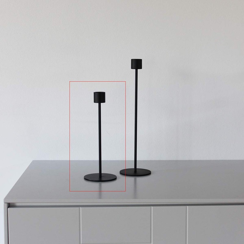 Candlestick 21cm Black