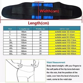 S-6XL Talla Grande Cintura Soporte For La Espalda Cinturón Soporte Descompresión Lumbar For Hombres Mujeres Alivio Dolor Espalda Cinturón Moldeador...