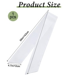 White Wreath Sash for Front Door, Blank Sash for Wreath, DIY Monogram Ribbon Decor, 4.7 x 56 Inches Summer Wreaths Sashes for Home Wedding Birthday Anniversary Decorations