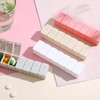 Travel mini pill case, portable pill box for each day of the week, 7-compartment pill organizer a week 5ea