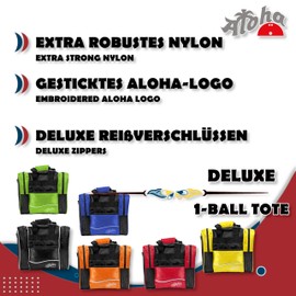 EMAX Aloha Wave Bowling Ball Bag, One Ball Bowling Bag, Bowling Bag for Ball & Shoes, Bowling Bag with Carry Handles, Bag for Men, Women, Children (Deluxe - Lime)