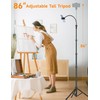 Phone Tripod, 86" Tall Tripod for iPhone with Flexible Gooseneck