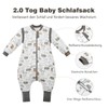 MIKAFEN Baby Sleeping Bag with Feet, 2.0 Togs, 100% Cotton,