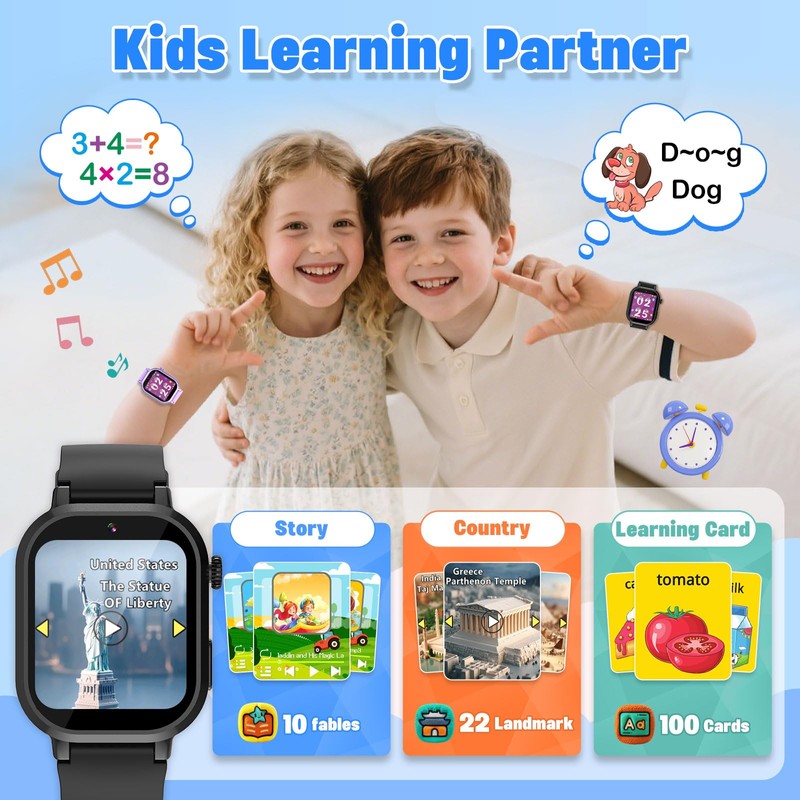 Kids Waterproof Smart Watch Boys Gift Age 3-12 with 39