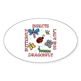 CafePress Insects Lady Bug Sticker Oval Car Bumper Sticker