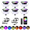 Deck Light RGBW 6 Pack, Φ1.77 Inches RGB/Warm White Light