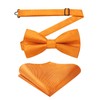 Enlision Bow Tie for Men Plain Bow Tie with Pocket