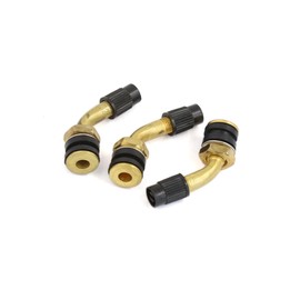 Hihaha Brass Angled Tubeless Tire Valve Stem 3pcs for Moped Scooter Motorbike Durable Material