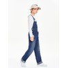 Haloumoning Boys Denim Bib Overalls with Adjustable Straps and Convenient