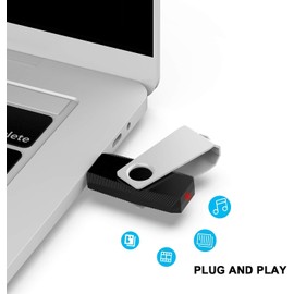 TOPESEL 16GB USB Flash Drives 10 Pack, 16GB USB 2.0 Flash Memory Stick Drive Swivel Thumb Drive Pen Drive Bulk Zip Drive Jump Drive(10Pack,Colorful)