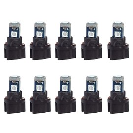 Paquete de 10 Bombillas LED de Cuña Azules T5 2721 37 74 PC74 Sockets de Giro de Repuesto Luces del Tablero Dashboard Panel de Instrumentos Cluster Lámparas LEDS