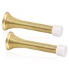 KOVOSCH 2 Pack Spring Door Stops Bright Brass - 3-1/4"