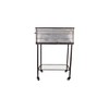 Creative Co-Op Metal Bucket/Planter on Stand with Casters
