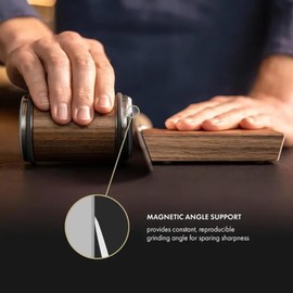 RJP Rolling Knife Sharpener with Diamond Sharpening Stones - Professional Knife Sharpener UK - Ultimate Kitchen Sharpener, Perfect Tool Kit Including Scissor Sharpener and Sharpening Steel