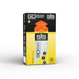 Science in Sport GO Isotonic Energie Gel, echte isotonische Formulierung / 22g Kohlenhydrate, wenig Zucker, Gel zum Laufen und Radfahren, schnelle Energie, vegan, 6x60ml Packung, Orange Geschmack